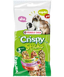Versele-Laga 3x Crispy Sticks Veg, Forest Fruit, & Herbs Flavour for Rabbits and Rodents