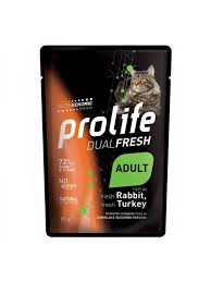 Prolife Dualfresh Adult Cat Pouch Rabbit With Turkey 85G