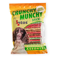 Antos Crunchy Munchy Sticks 5'10M Assorted 1KG