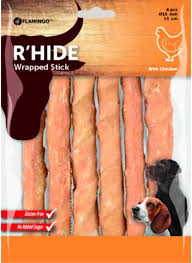 FLAMINGO R'HIDE WRAPPED STICK W CHICKEN - 6 PCS