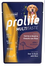 Prolife MultiTaste Adult All Breeds Dog Pouch Deer With Duck And Rice 300G