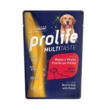 Prolife MultiTaste Adult All Breeds Dog Pouch Beed With Veal And Potato 300G