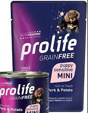 Prolife Dog Grain Free Puppy Sensitive Mini Pouch Pork With Potato 100G