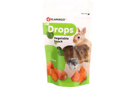 Flamingo Veggie Drops Carrot Flavour Treats for Small Pets 75g