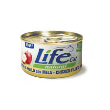 Lifecat Natural Chicken Fillets With Apple 85G