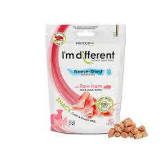 FANCON FOODS I'M DIFFERENT FREEZE-DRIED HYPOALLERGENIC SNACK FOR DOGS AND CATS - RAW HAM