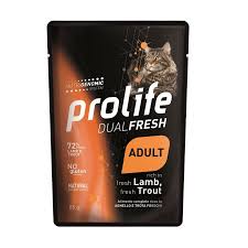 Prolife Dualfresh Adult Cat Pouch Lamb With Trout 85G
