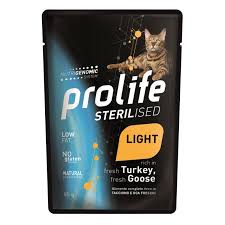 Prolife Sterilised Adult Cat Light Pouch Turkey With Goose 85G