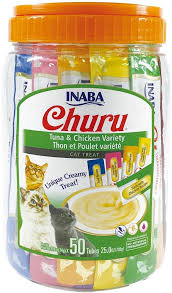CIAO CHURU TUNA AND CHICKEN VARIETIES CAT TREAT 50 TUBES TUB