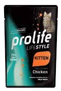 Prolife Lifestyle Kitten Cat Pouch Chicken 85G