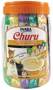 CIAO CHURU CHICKEN VARIETIES CAT TREAT 50 TUBES TUB