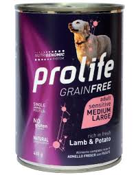 Prolife GrainFree Adult Sensitive Medium Large Dog Lamb With Potato 400G