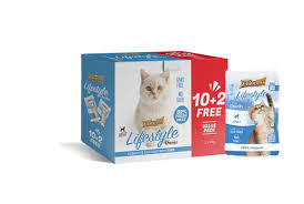 Princess Lifestyle Chunks 10+2 Free value Pack Complete Cat Food with Fish 12x100g