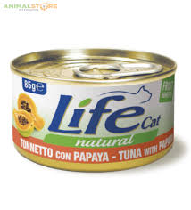 Lifecat Natural Tuna With Papaya 85G
