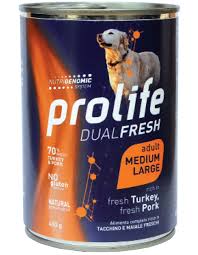 Prolife DualFresh Adult Medium Large Dog Turkey With Pork 400G