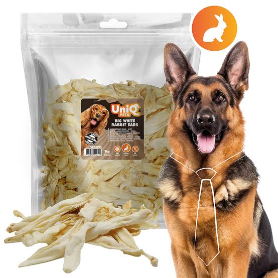Uni Q Pets Big White Rabbit Ears 300g