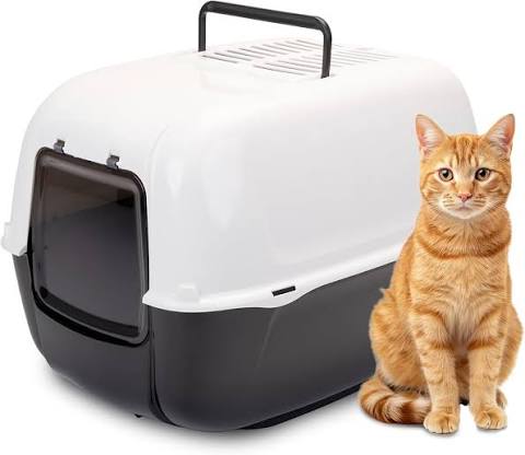 Ferplast Cat Litter Box w/ Carbon Filter for Smell