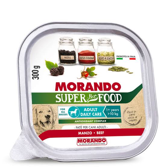 Morando Super Pet Food Adult Dog Daily Care Pate Beef 300g