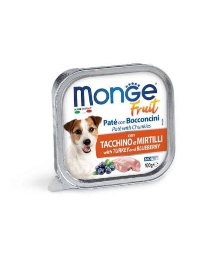 Monge Fruit Pate with Chunks with Turkey and Blueberry 100g