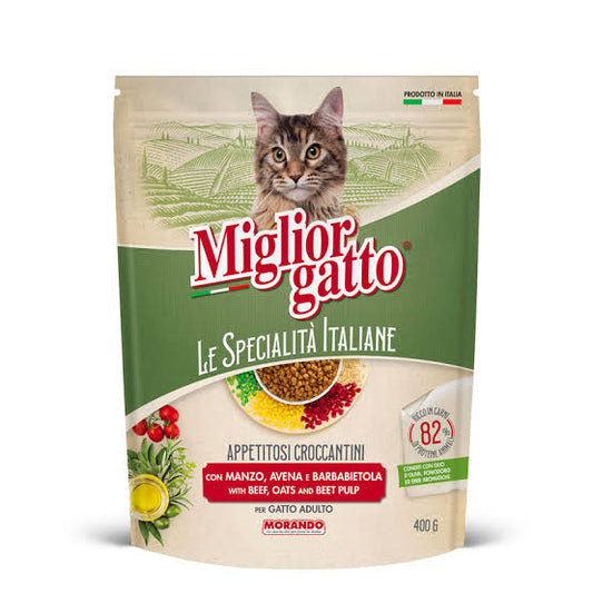 Miglior Gatto Appetitosi Croccantini with Beef, Oats and Beet Pulp for Adult Cats
