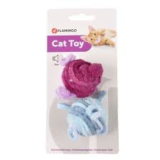 Flamingo Rattling Yarn Balls x2 pack