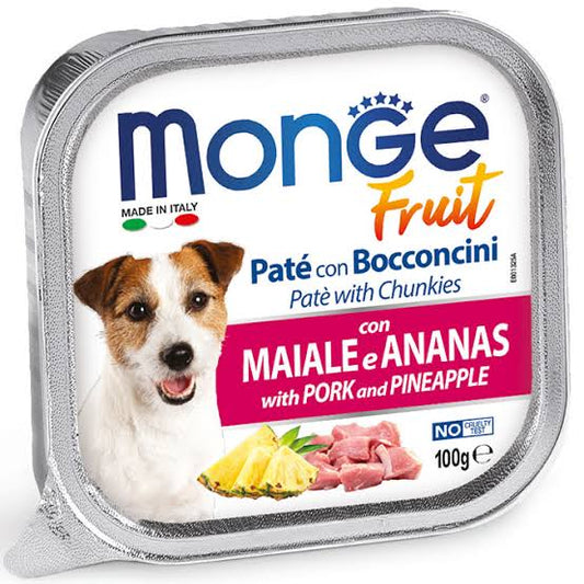 Monge Fruit Pate with Chunks with Pork and Pineapple 100g