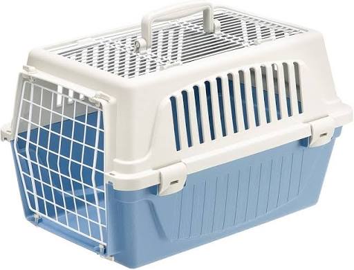 Ferplast Atlas Cat or Small Dog Carrier with Cushion Light Blue