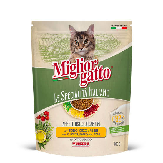 Miglior Gatto Appetitosi Croccantini with Chicken, Barley and Peas for Adult Cats 400g