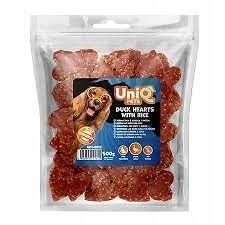 Uni Q Pets Duck Hearts With Rice 500g