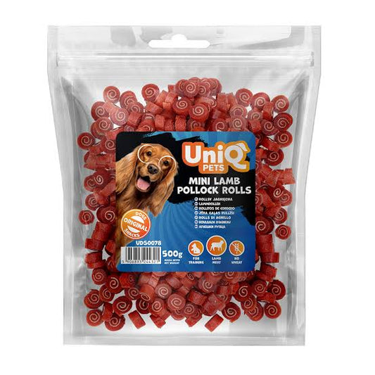 Uni Q Pets Mini Duck Pollock Rolls 500g