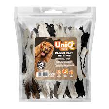 Uni Q Pets Rabbit Ears with Fur 300g