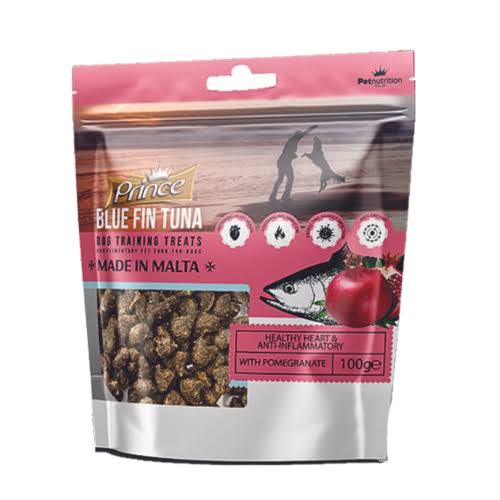 Prince Blue Fin Tuna Dog Training Treats Healthy Heart Anti-inflammatory with Pomegranate 100g