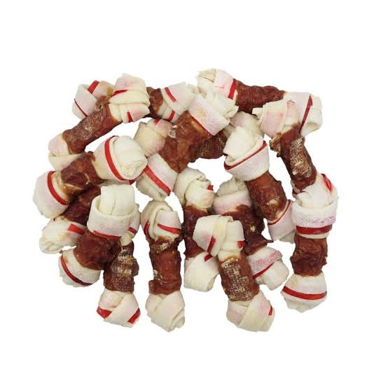 Uni Q Pets Duck Wraps Rawhide Knotted Bones 500g