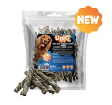 Uni Q Pets Fish Skin Twisted Sticks (Thin) 500g