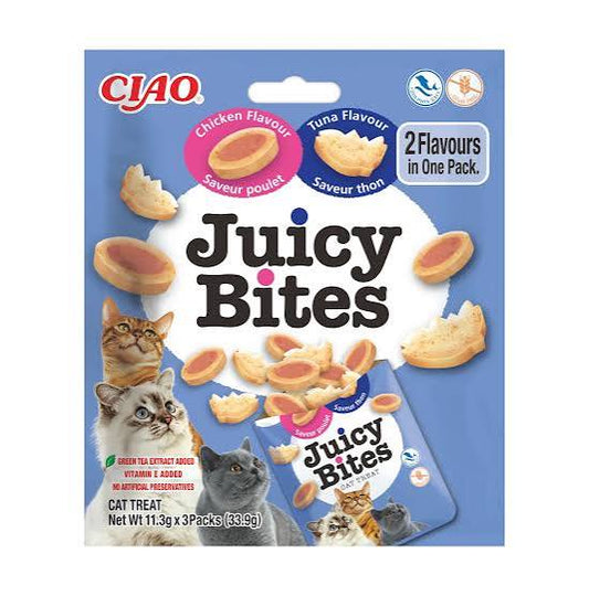 CIAO Juicy Bites Chicken and Tuna Flavour x3 packets