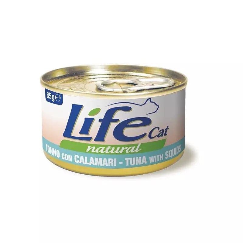 Lifecat Natural Tuna With Squids 85G