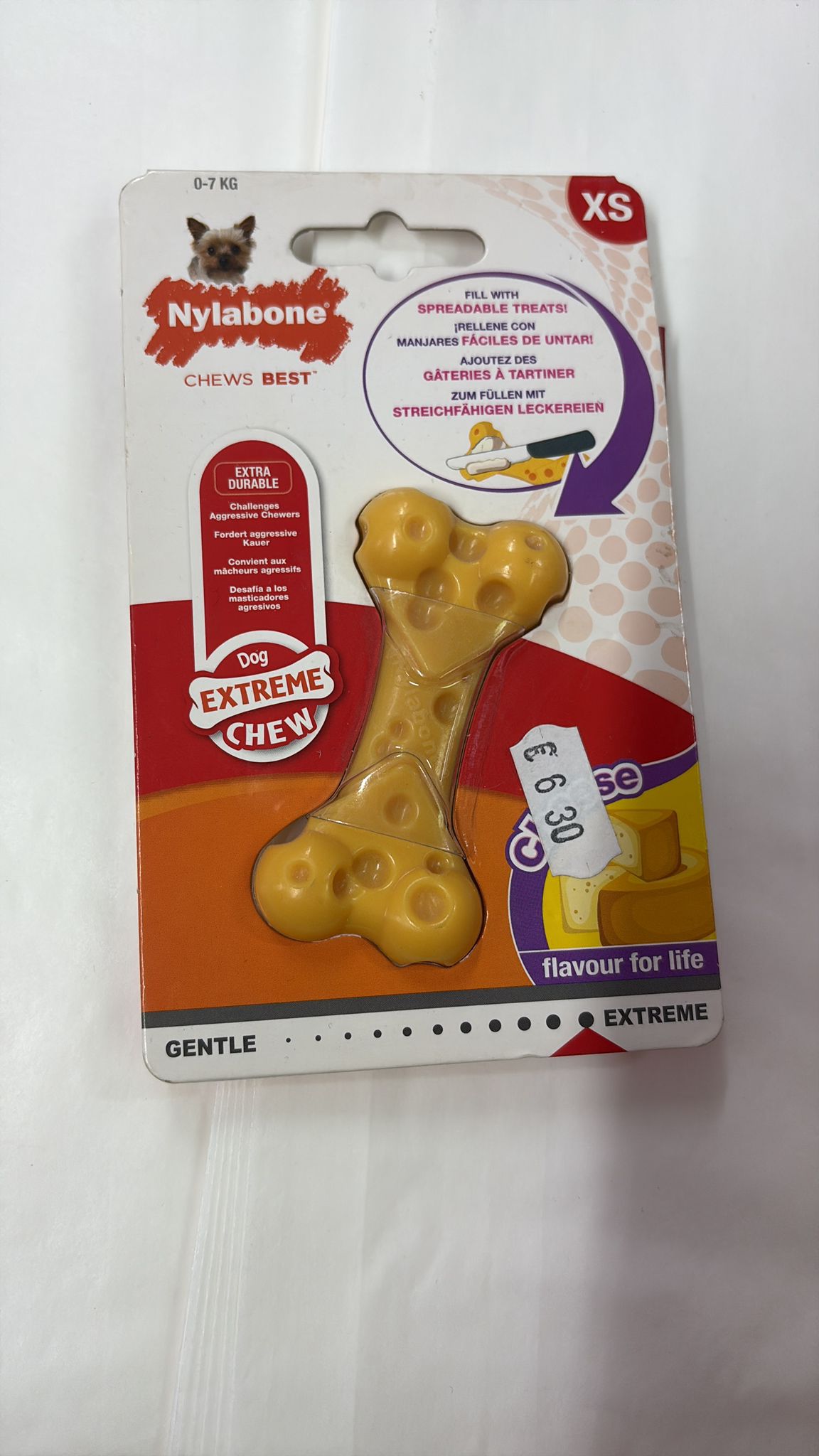 Nylabone Dog Extreme Chew XS Bone Cheese Flavour