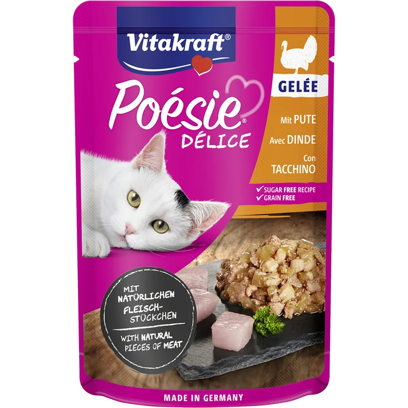 Vitakraft Poésie Délice in Jelly Turkey Flavoured 85g