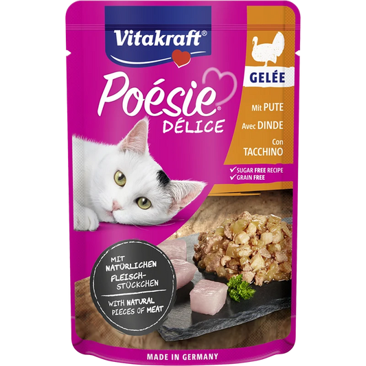 Vitakraft Poésie Délice in Jelly Turkey Flavoured 85g