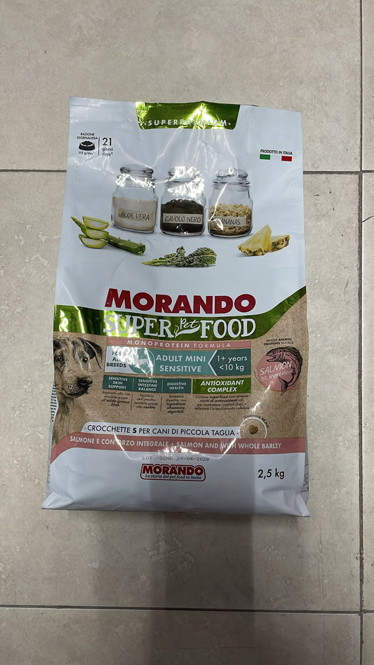 Morando Super Food Monoprotein Adult Mini Sensitive Salmon w Whole Barley 2.5kg