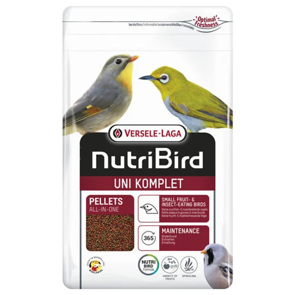 Verse-Laga NutriBird Uni Komplet Pellets All-in-One for Small Insect/Fruit Eating Birds 1kg